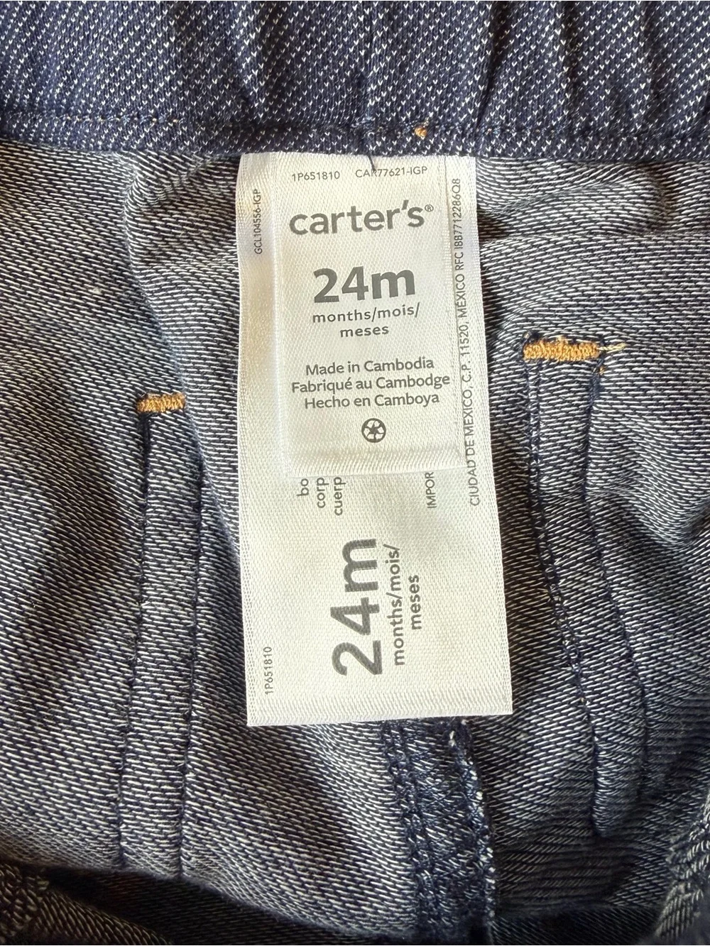 Carter's Dark Blue Stretch Jean Leggings/Pants